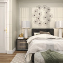 CosmoLiving by Cosmopolitan Black Metal Modern Floral Wall Decor, 43" X 21" - Black