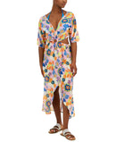 Miken Women's Mesh Ring Ankle-Length Cover-up