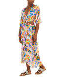 Miken Women's Mesh Ring Ankle-Length Cover-up