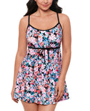 Swim Solutions MULTI Blushing Empire Swimdress US 8