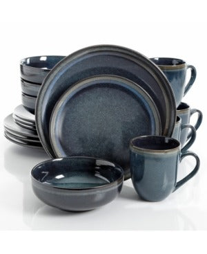Laurie Gates Novara 16-Pc. Dinnerware Set, Service for 4 - Blue