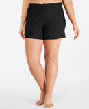 Island Escape Plus Size Swim Shorts Black