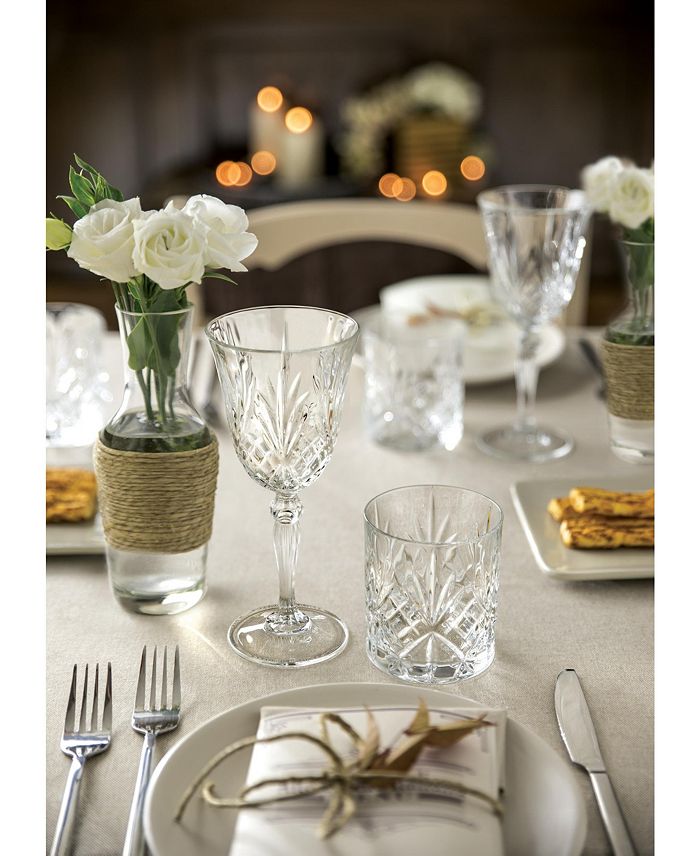 Melodia Crystal Water Glass Set of 6 - Clear