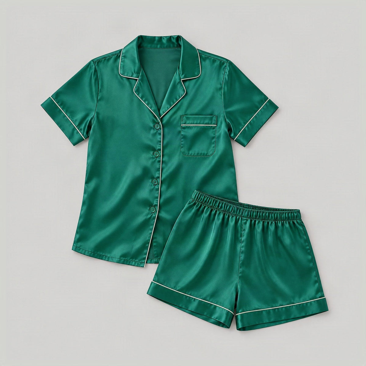 SuuSilk 19 Momme Silk Pajama Set – Short Sleeve & Shorts