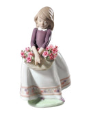 Lladro May Flowers Girl Figurine - Multi