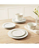 Hotel Collection Fluted 12 Pc. Dinnerware Set, Service for 4, White