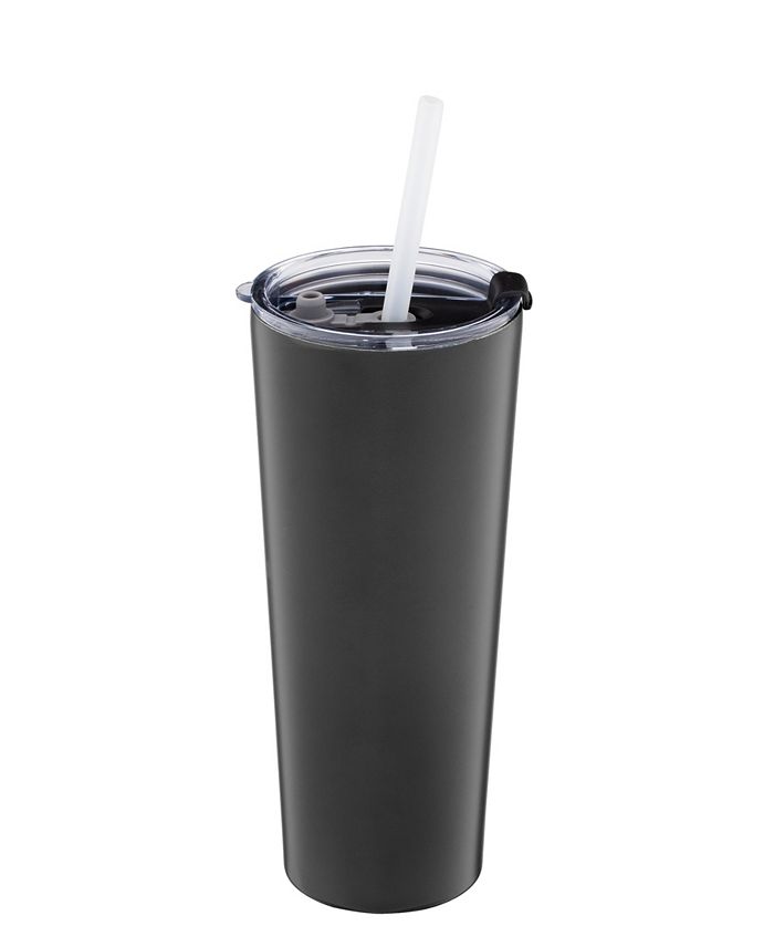 Thirstystone by Cambridge 24 Oz Insulated Straw Tumbler - Black