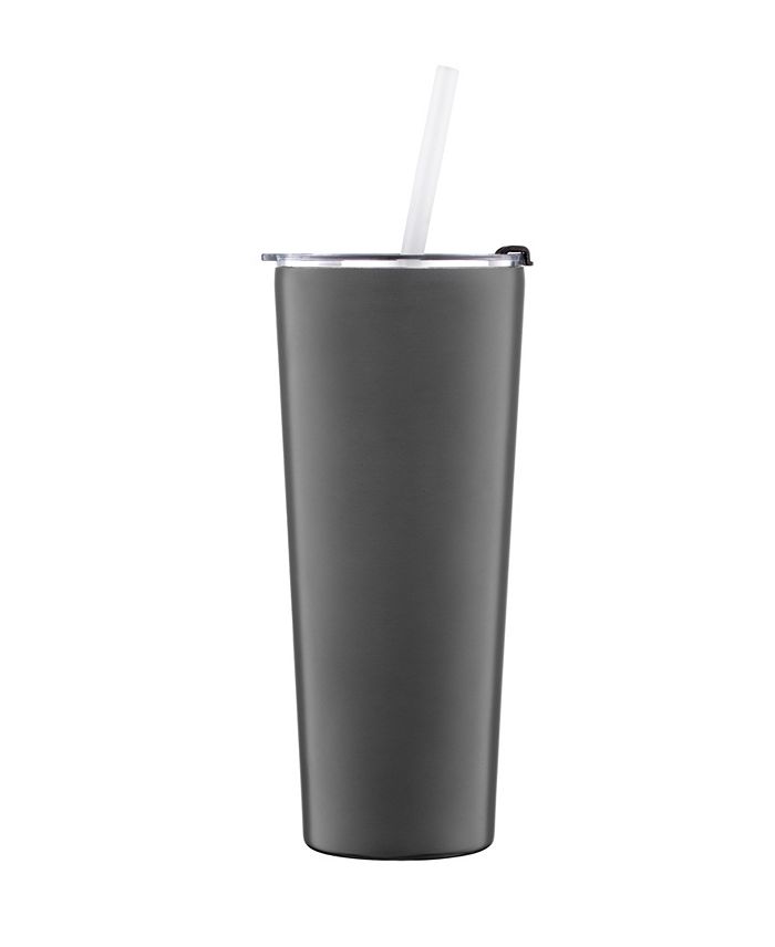 Thirstystone by Cambridge 24 Oz Insulated Straw Tumbler - Black