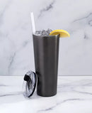 Thirstystone by Cambridge 24 Oz Insulated Straw Tumbler - Black