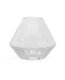 Hotel Collection Small Fluted Clear Glass Vase