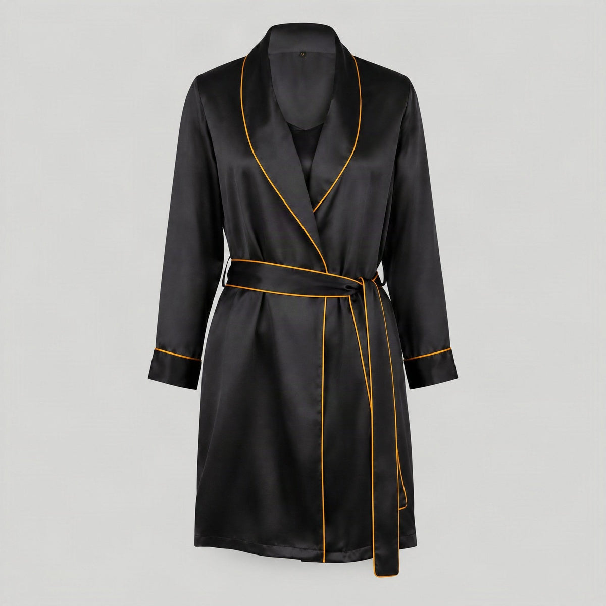 SuuSilk 19 Momme Silk Robe & Cami Set – Black, Wine Red & Apricot