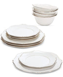 Charter Club Gilded 12-Pc. Dinnerware Set, Service for 4  - Gold