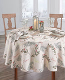 Elrene Holiday Tree Trimmings Tablecloth - 60" X 84" Oval - Multi
