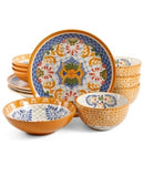 Laurie Gates California Designs Velletri 12 Piece Stoneware Dinnerware Set