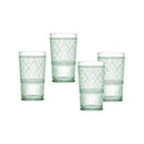 Claro Highball Glass, Green, Set of 4 - 17 Oz