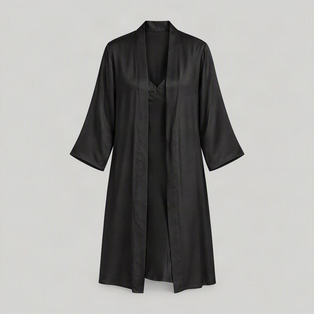 SuuSilk 19 Momme Silk Robe & Cami Set – 3/4 Sleeve