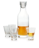 American Atelier Whiskey Decanter and Shot Glasses 5 Piece Set - 28.74-ounce Bottle 3.04-ounce Shot Glasses
