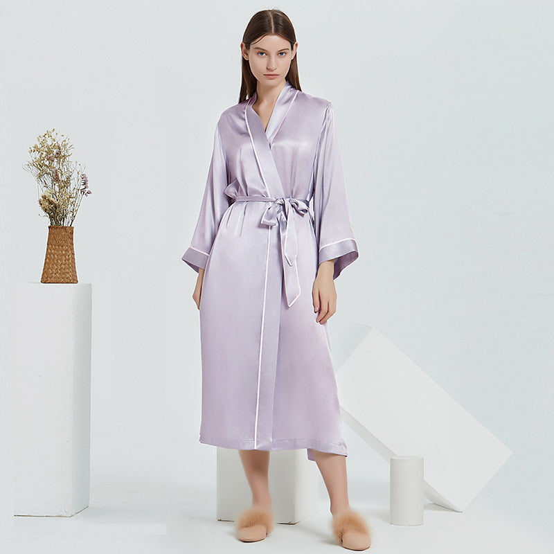 SuuSilk 19 Momme Long Silk Robe