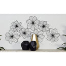 CosmoLiving by Cosmopolitan Black Metal Modern Floral Wall Decor, 43" X 21" - Black