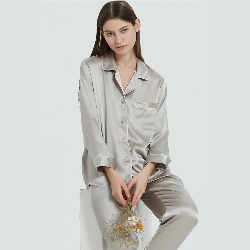 SuuSilk 16 Momme Lightweight Silk Pajama Set – Long Sleeve