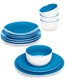 The Cellar 12 Pc. Dinnerware Set, Service for 4, Created for Macy's - Blue