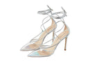 Stuart Weitzman Women's Point Toe Stiletto Pumps - Silver Clear - Size 7