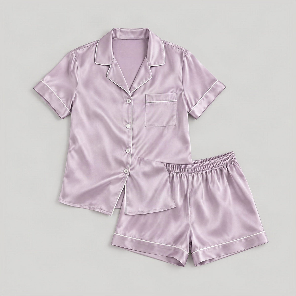 SuuSilk 19 Momme Silk Pajama Set – Short Sleeve & Shorts