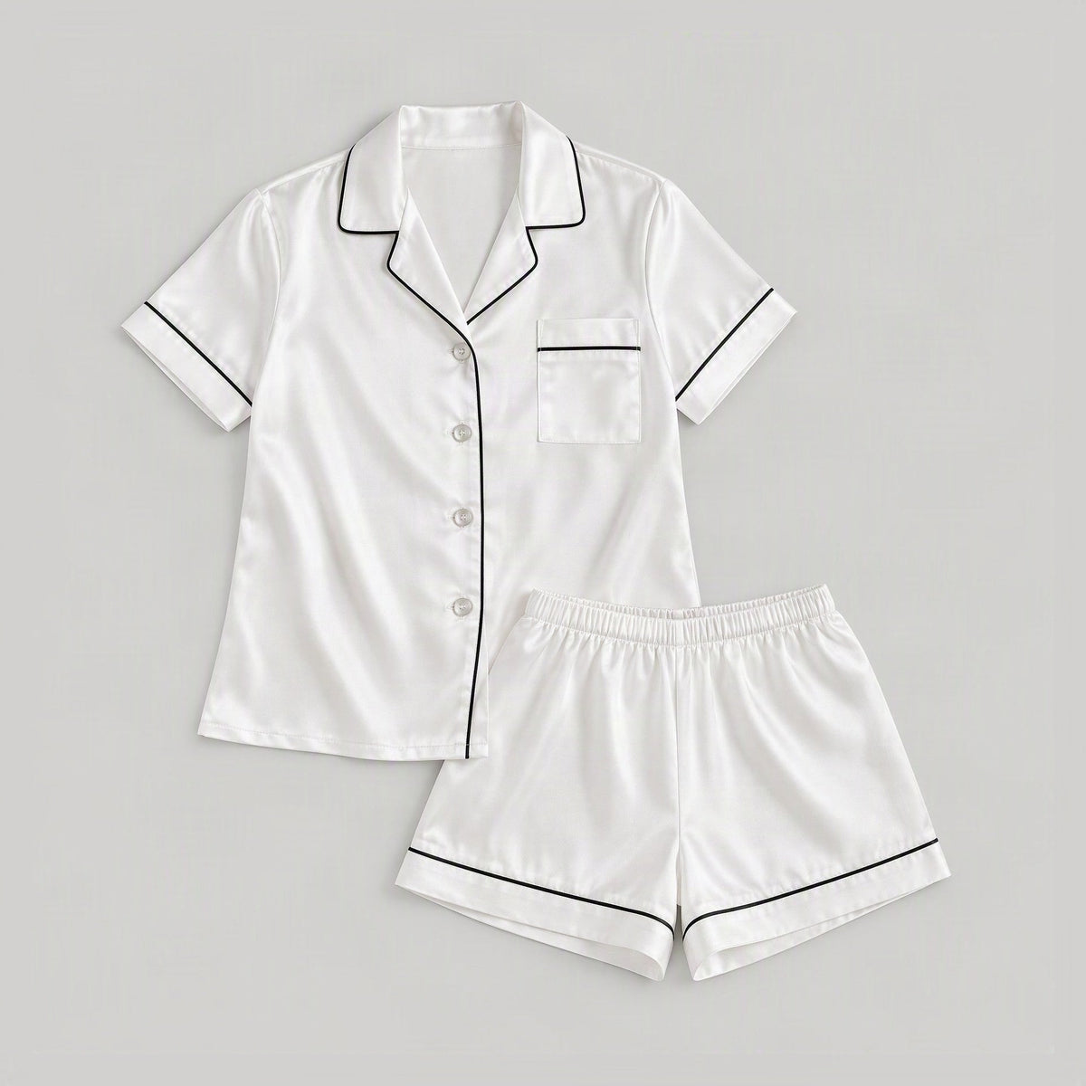SuuSilk 19 Momme Silk Pajama Set – Short Sleeve & Shorts