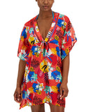 Miken Women's Cinched-Waist Kimono Cover-Up – Paradise Pink/Honey Bee | Size M