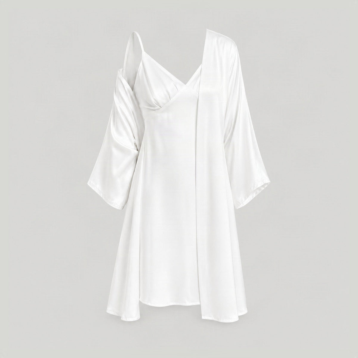 SuuSilk 19 Momme Silk Robe & Cami Set – 3/4 Sleeve