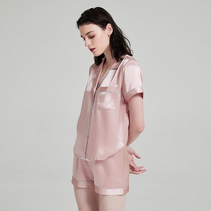 SuuSilk 19 Momme Silk Pajama Set – Short Sleeve & Shorts