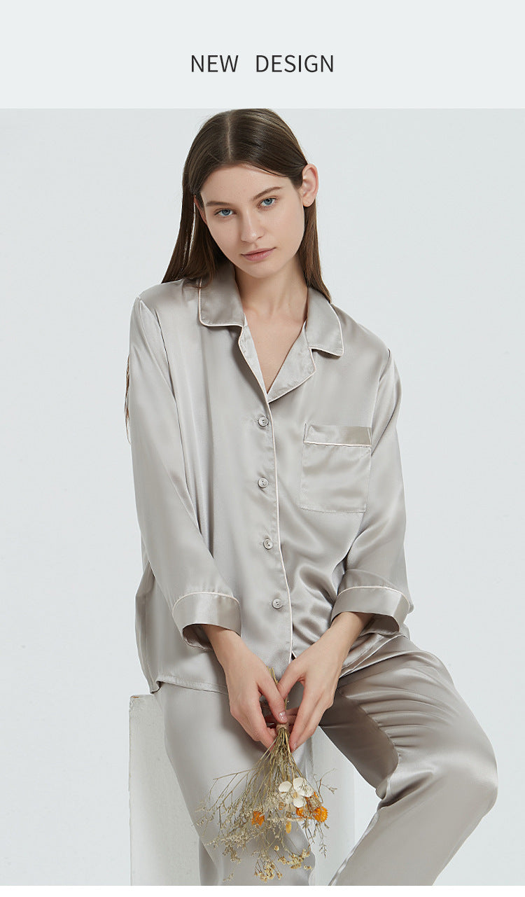 SuuSilk 16 Momme Lightweight Silk Pajama Set – Long Sleeve