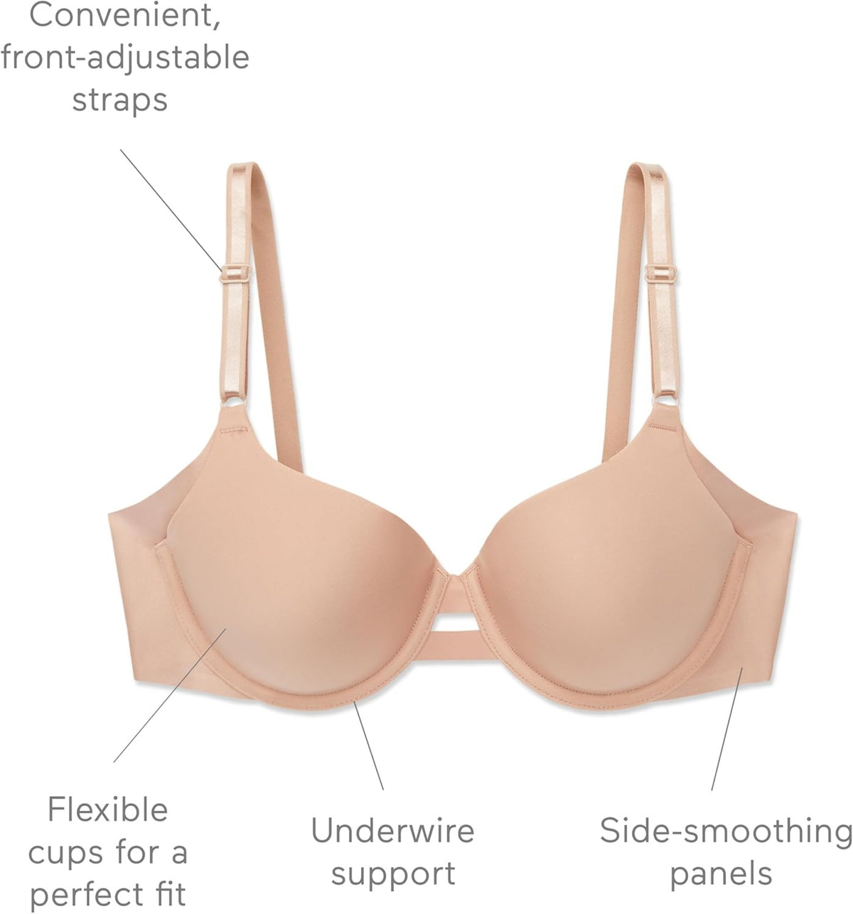 Warner's Full Coverage Underwire Bra – Taupe