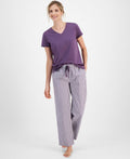 Charter Club Drawstring Pajama Pants – Purple Print