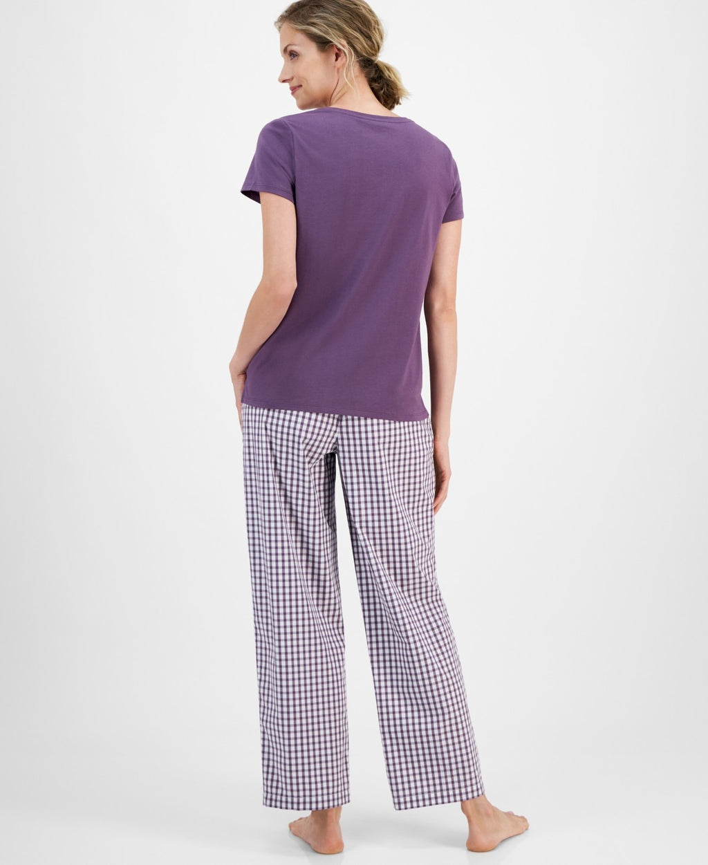 Charter Club Drawstring Pajama Pants – Purple Print