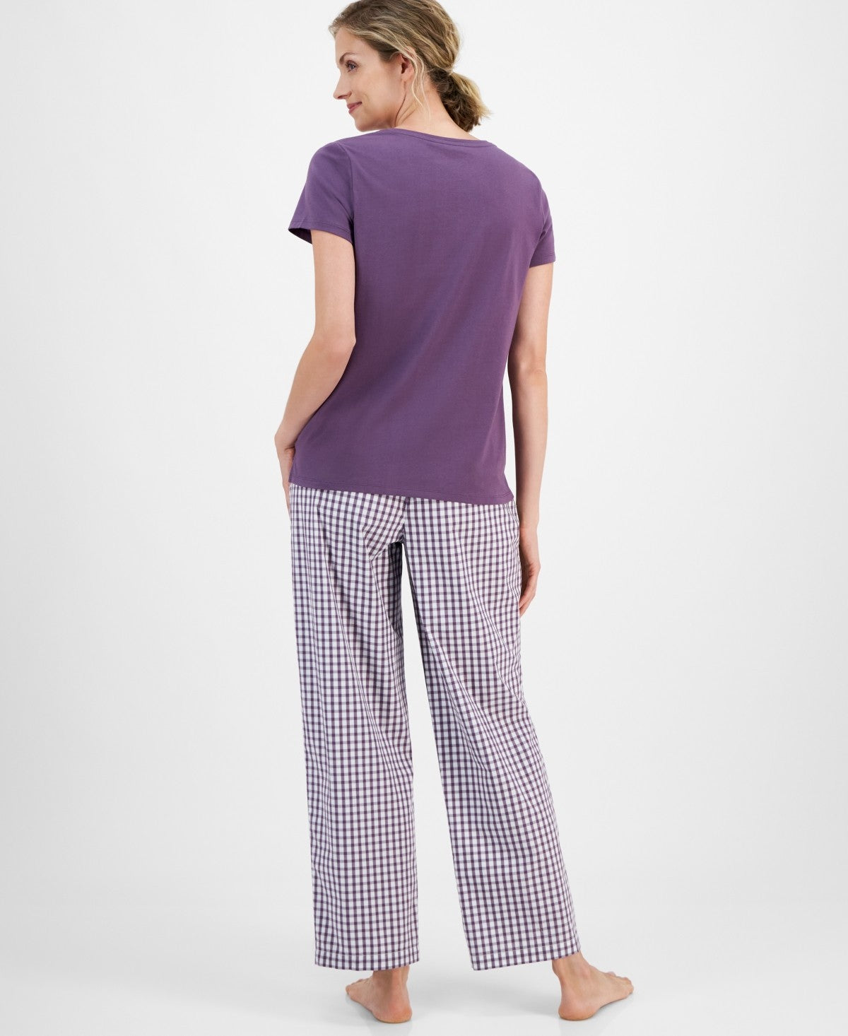 Charter Club Drawstring Pajama Pants – Purple Print