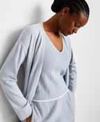 State of Day Sweater-Knit Duster – Blue
