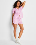 State of Day Printed Pajama Set – Brush Stroke Pink