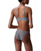 Calvin Klein Lace-Trim Demi Bra – Gray
