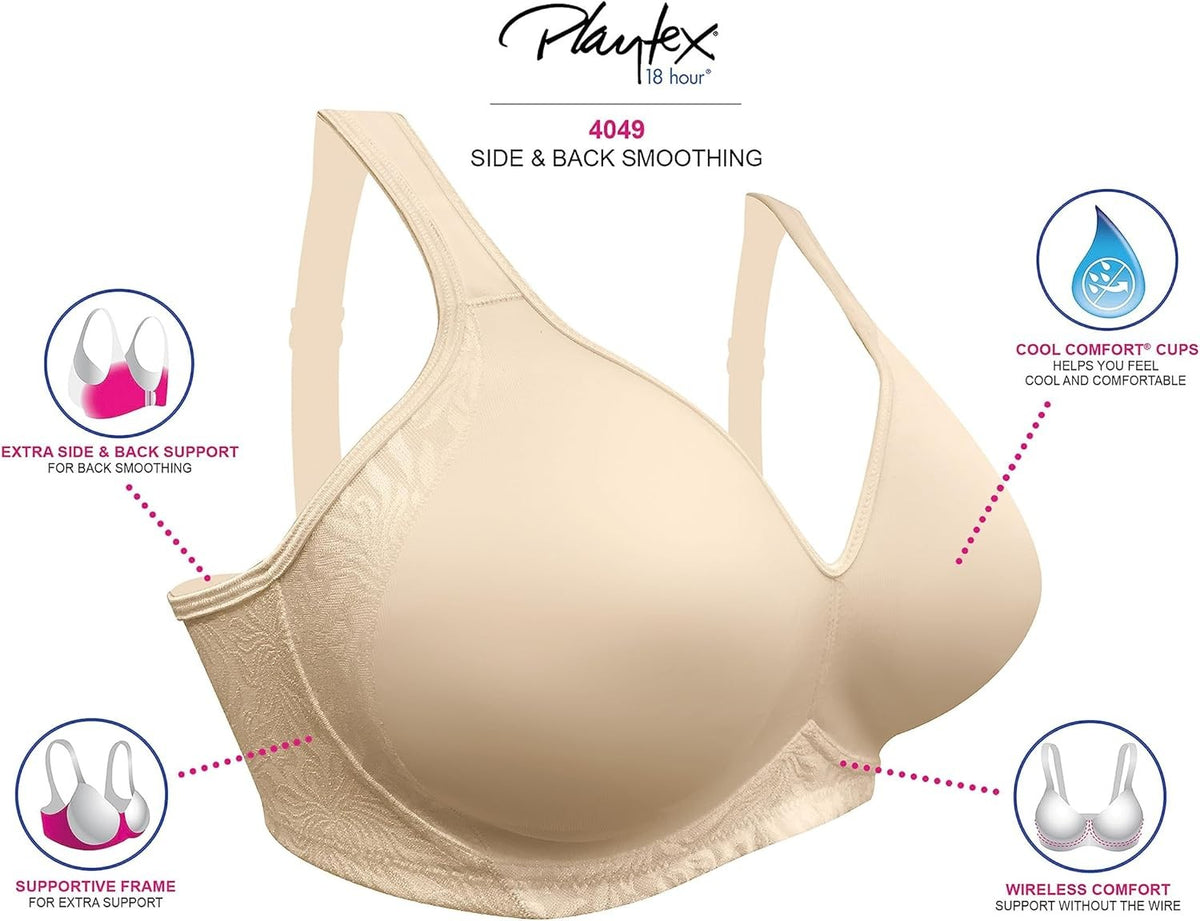 Playtex 18 Hour Wireless Full Coverage Bra – White