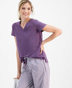Charter Club Drawstring Pajama Pants – Purple Print