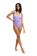 Cotton On Low-Back One-Piece Swimsuit – Ariel Purple Crinkle
