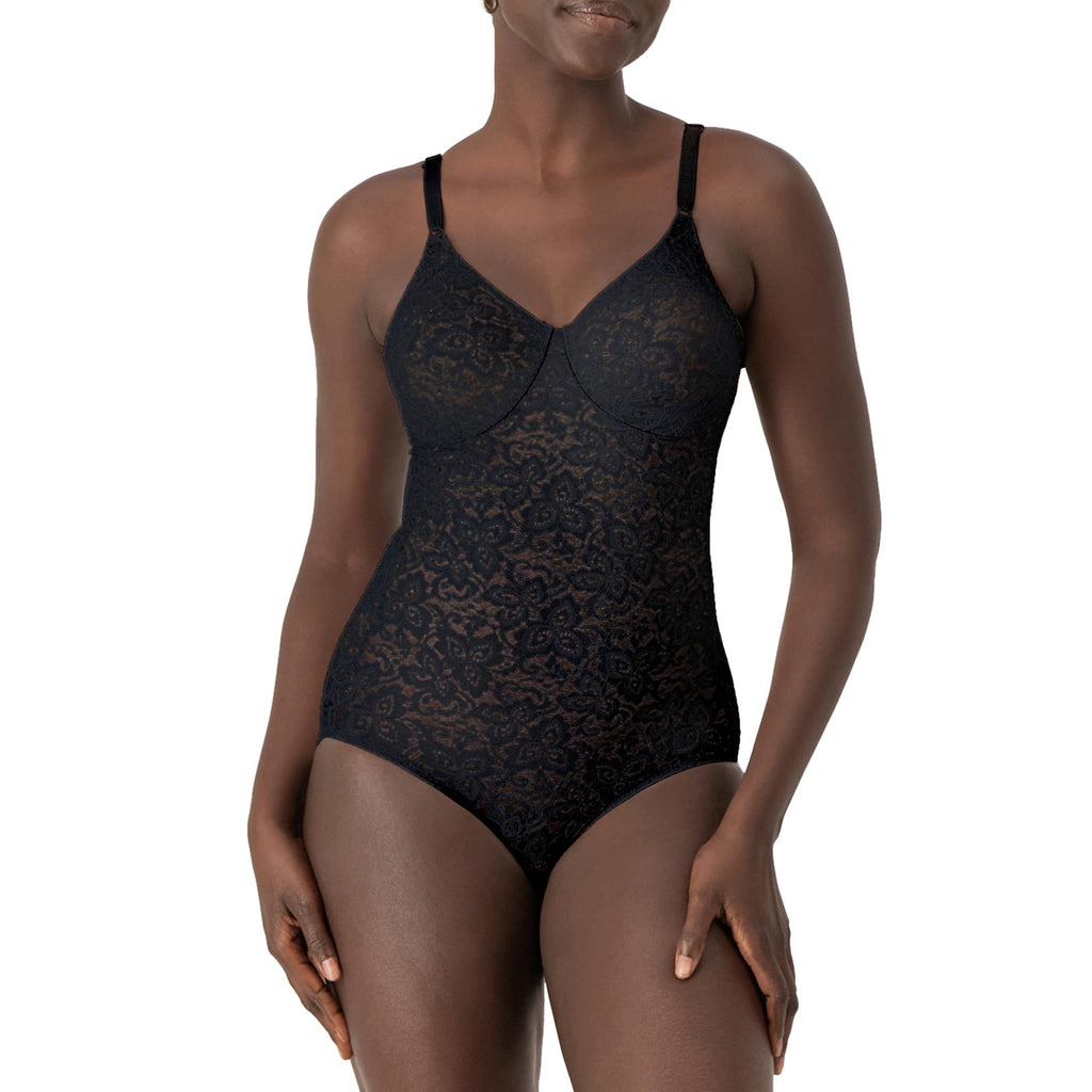 Bali Lace 'N Smooth Firm Control Bodysuit 8L10 – Charcoal