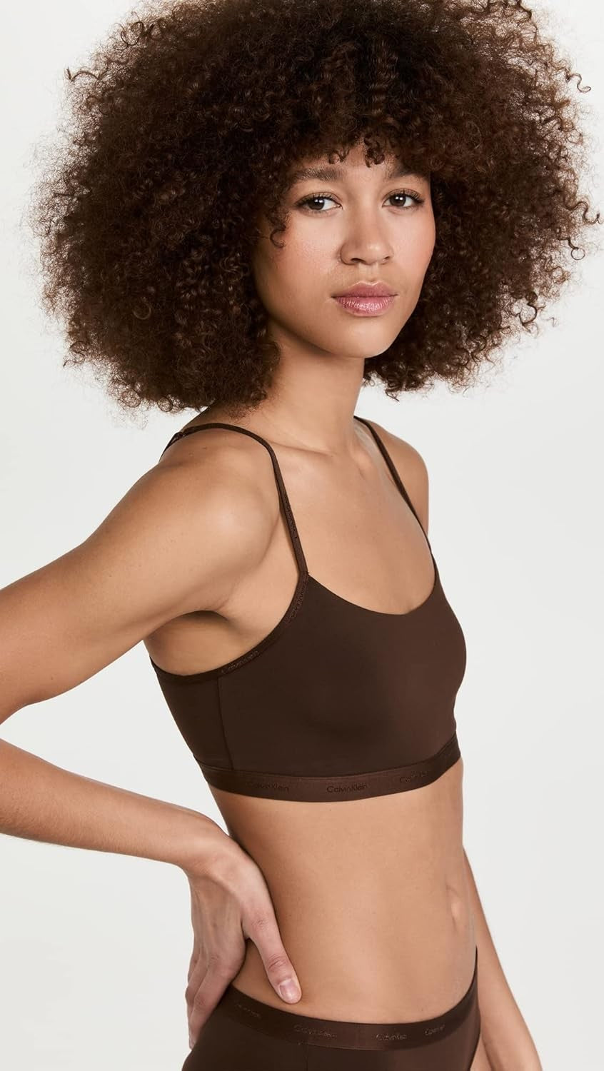 Calvin Klein QF6757 Unlined Wireless Bralette – Khaki
