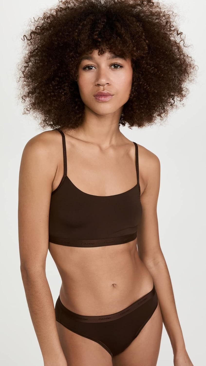 Calvin Klein QF6757 Unlined Wireless Bralette – Khaki