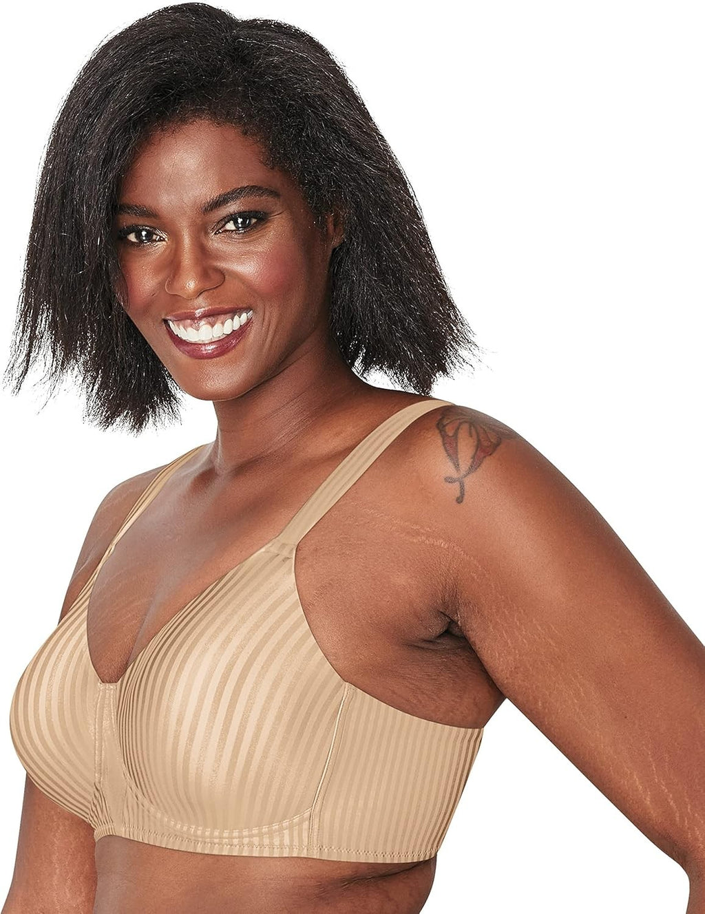 Playtex Secrets Perfectly Smooth Wireless Bra – Nude Stripe