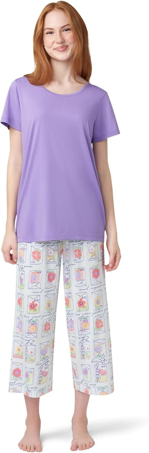 HUE Pajama Separates – Paisley Purple