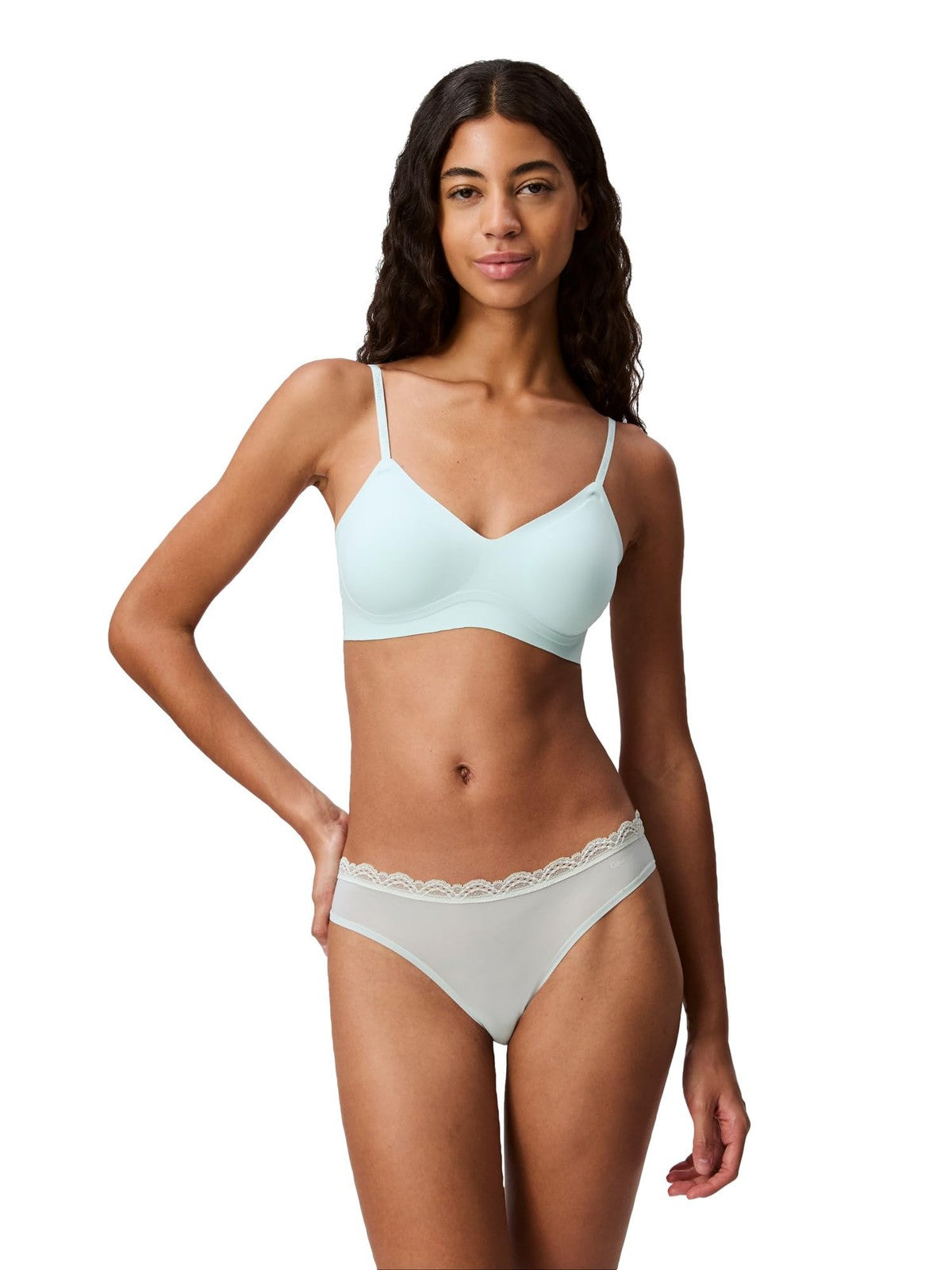 Calvin Klein Lightly Lined Wireless Bralette – Light Green