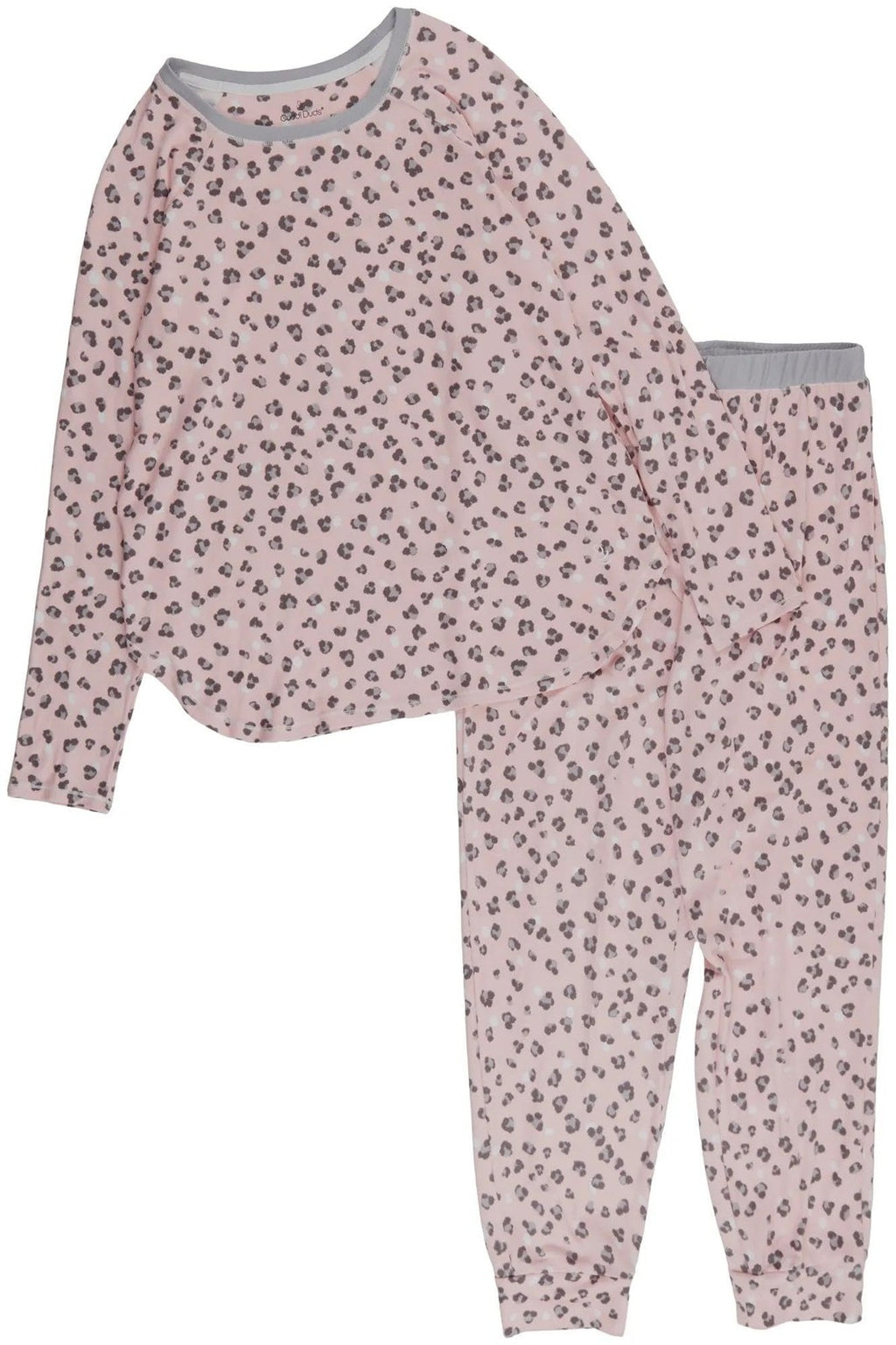 Cuddl Duds Long-Sleeve Pajama Top – Pink Leopard