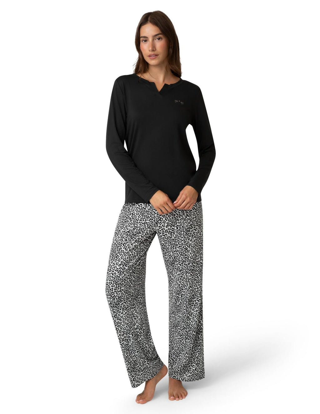 HUE Pajama Separates – Black Chi-Wow-Wow